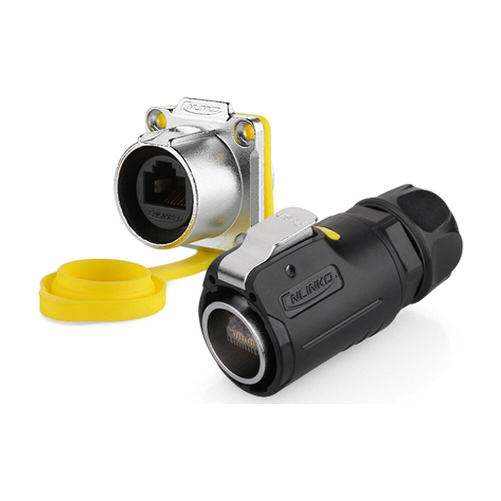 LP-24-C/RJ45/015/PE-41-001, LP-24 RJ45 Ethernet Plug (Cable Mount) Waterproof Connector
