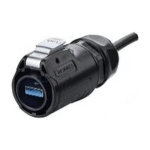 LP-24-USB3-MP-MP-1M-001, LP-24 USB 2.0/3.0 Plug (Cable Mount) Waterproof Connector