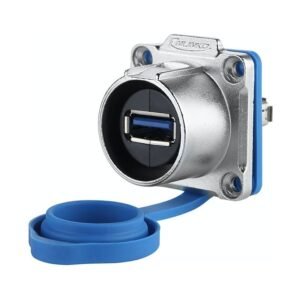 LP-24-USB3.0-S01, LP-24 USB 2.0/3.0 Socket (Panel Mount) Waterproof Connector