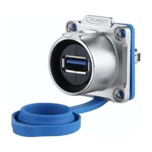 LP-24-USB3.0-S01, LP-24 USB 2.0/3.0 Socket (Panel Mount) Waterproof Connector