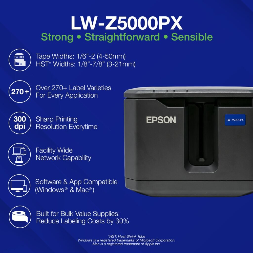 LW-Z5000PX-R — Epson LabelWorks LW-Z5000PX Professional Kit with Rewinder