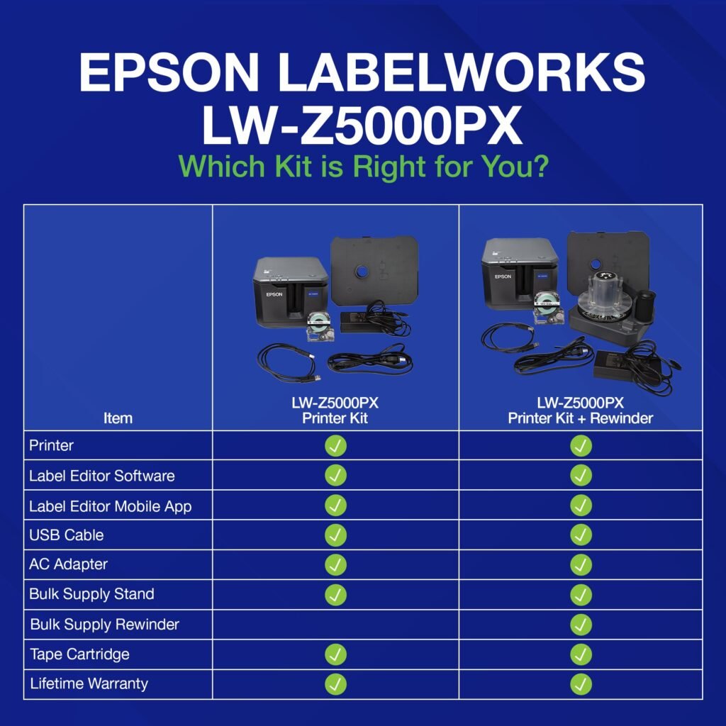 LW-Z5000PX-R — Epson LabelWorks LW-Z5000PX Professional Kit with Rewinder