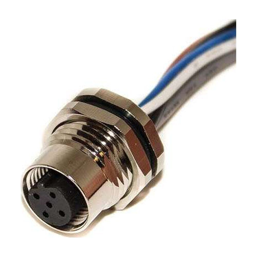 New M12 Panel Mount Connector 5 Pin Female Open Ended Cables