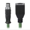 M12 Male to RJ45 Female Cable, M12, 8 Pin A-Coded, Foil Shield, IP67/IP68