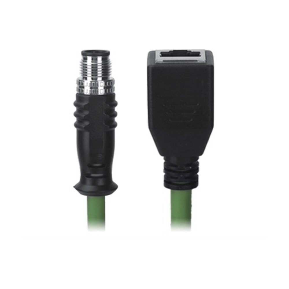 M12 Male to RJ45 Female Cable, M12, 8 Pin X-Coded, Foil Shield, IP67/IP68, MR-YL1245023