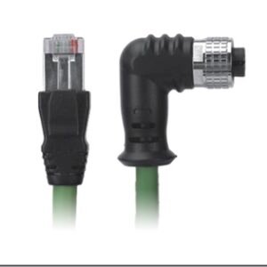 M12 Female Right Angle to RJ45 Cable, M12 8Pin X-Coded, Foil Shield, IP67/IP68, MR-YL1245012