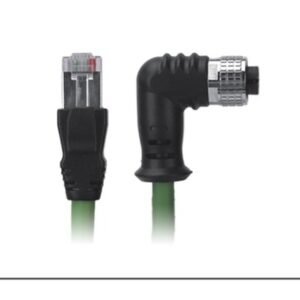 M12 Female Right Angle to RJ45 Cable, M12 8Pin X-Coded, Foil Shield, IP67/IP68, MR-YL1245012