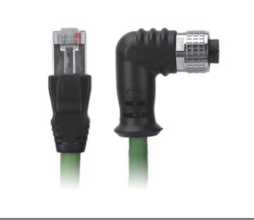 M12 Female Right Angle to RJ45 Cable, M12 8Pin X-Coded, Foil Shield, IP67/IP68, MR-YL1245012