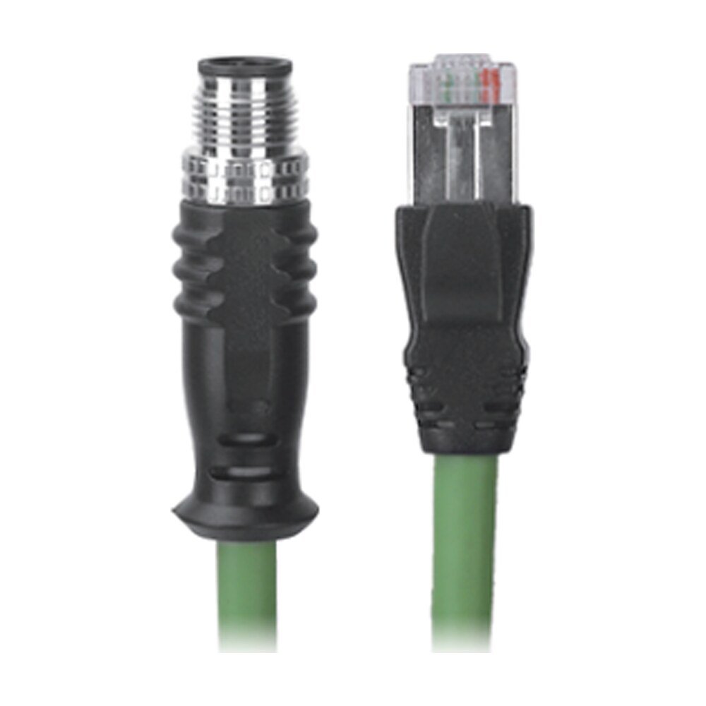 M12 male to RJ45 Cable, M12 8 PIn, X- Coded, Foil Shield, IP67/68