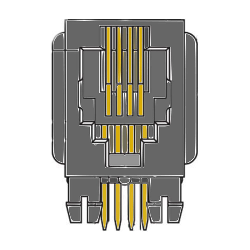 New MR-960202 RJ11,RJ12 Jack Split Peg Side Entry Modular