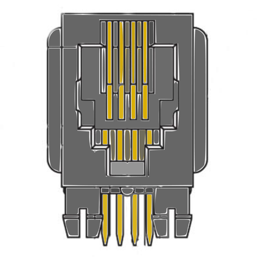 New MR-960202 RJ11,RJ12 Jack Split Peg Side Entry Modular