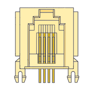 MR-960401 (6P4C) Side Entry Modular Jack