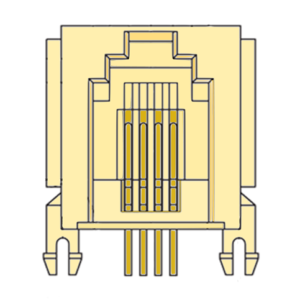 MR-960401 (6P4C) Side Entry Modular Jack