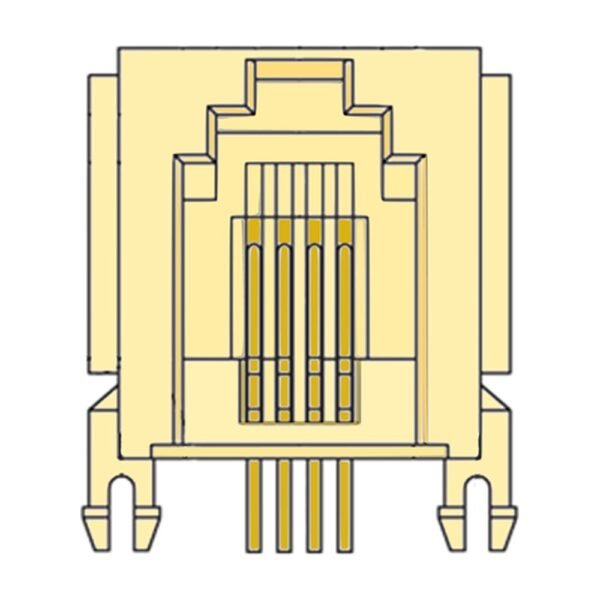 MR-960401 (6P4C) Side Entry Modular Jack