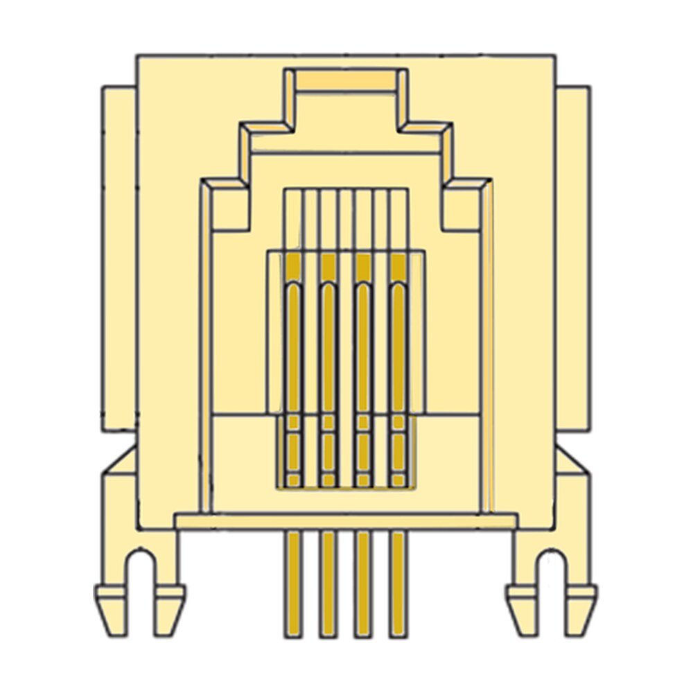 MR-960401 (6P4C) Side Entry Modular Jack