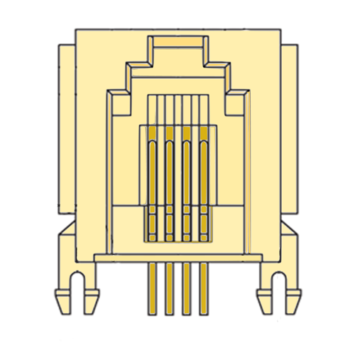 MR-960401 (6P4C) Side Entry Modular Jack