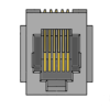 MR-960502 (6P6C) Top Entry Modular Jack