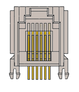 MR-960601 (6P6C) Side Entry Modular Jack