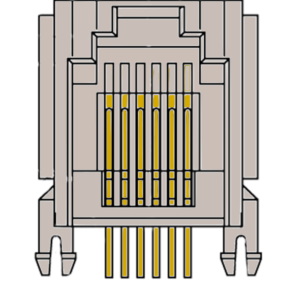 MR-960601 (6P6C) Side Entry Modular Jack