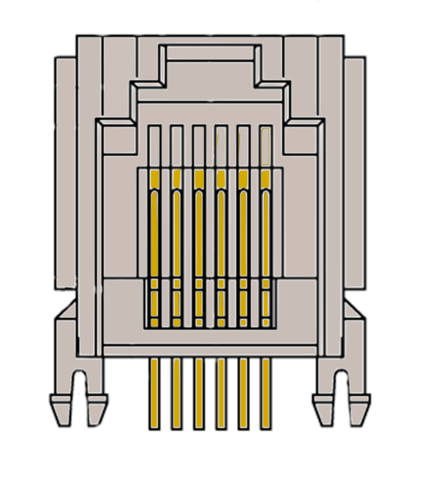 MR-960601 (6P6C) Side Entry Modular Jack