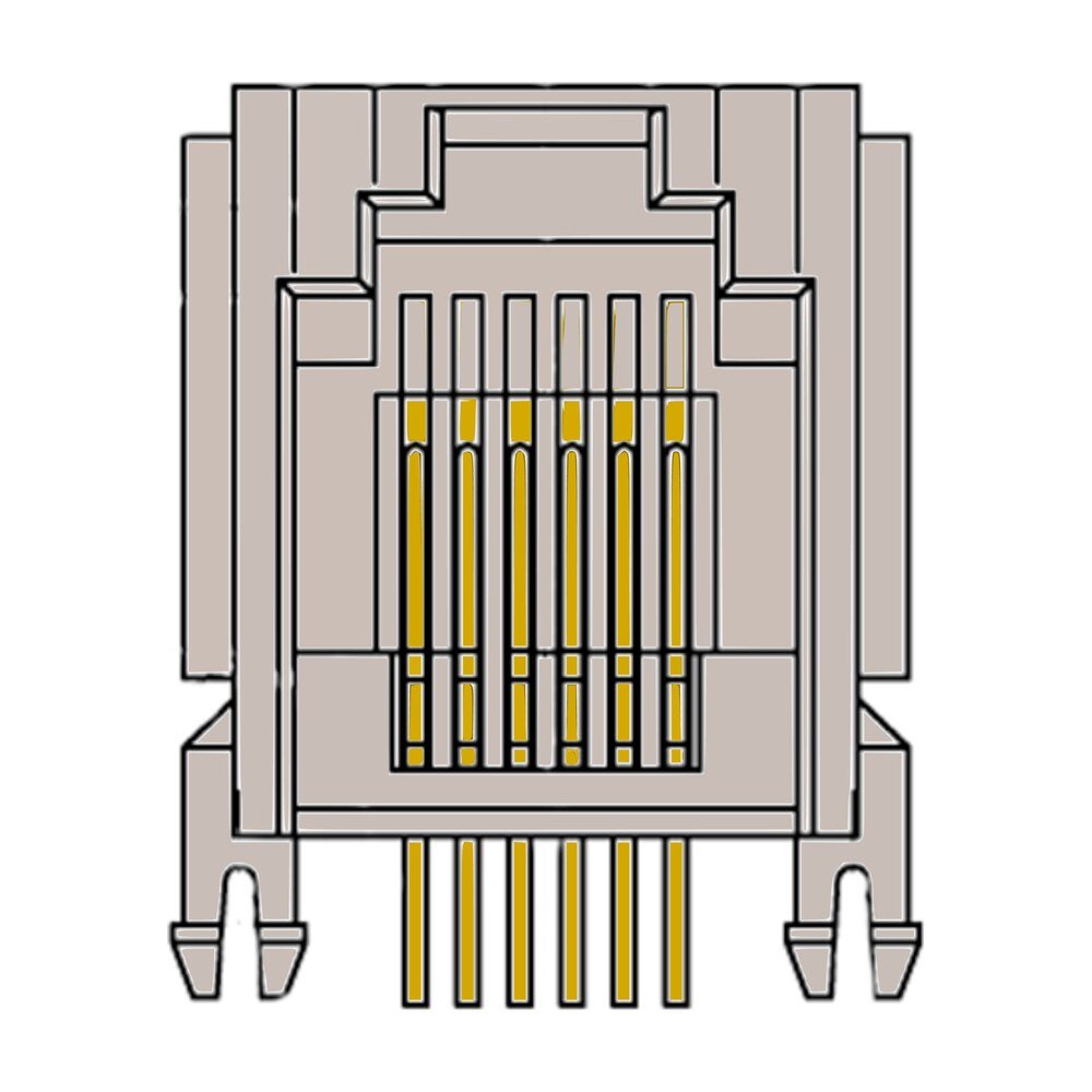 MR-960601 (6P6C) Side Entry Modular Jack