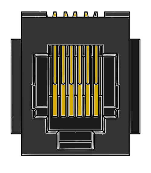 MR-960702 (6P6C) Top Entry Modular Jack