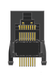 MR-960801 (8P8C) Front Entry Available with Shorting Bar