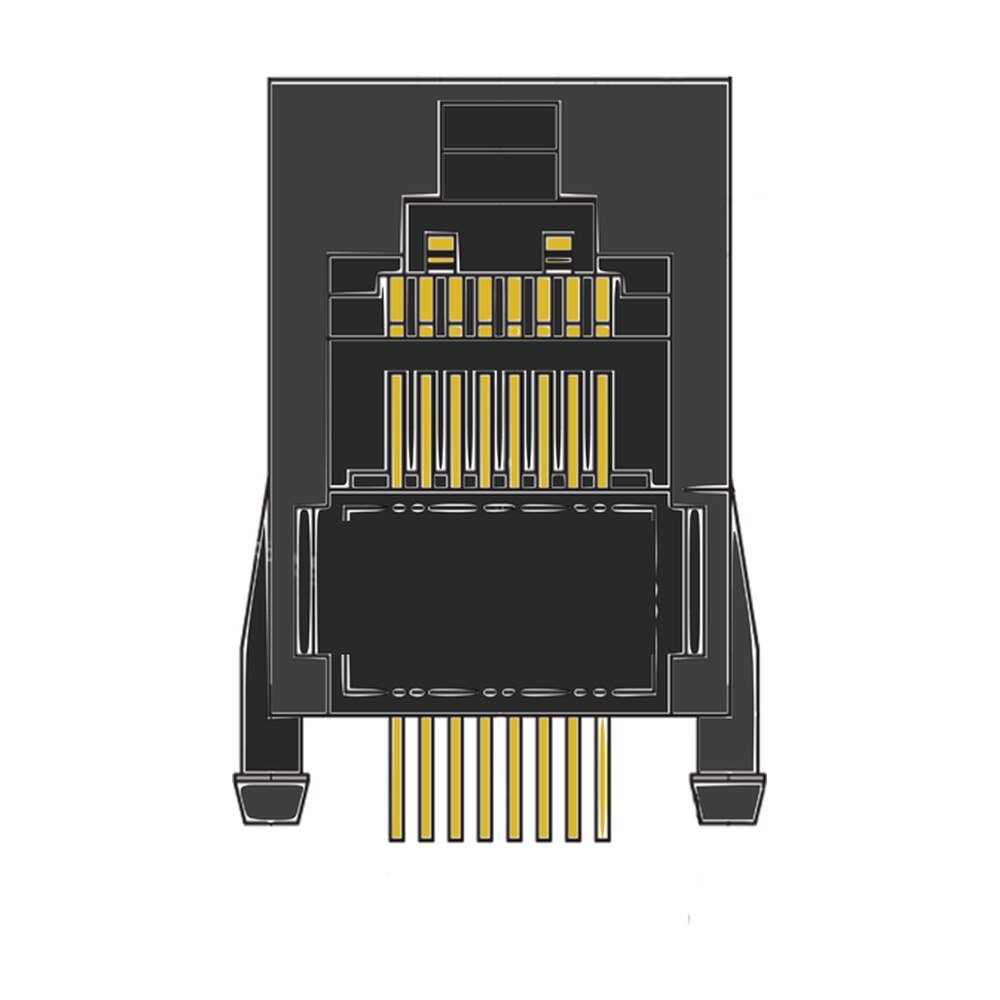 MR-960801 (8P8C) Front Entry Available with Shorting Bar