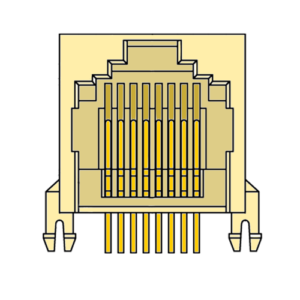 MR-961203 (8P8C) RJ45 Mini Low Profile, Side Entry, Modular Jack