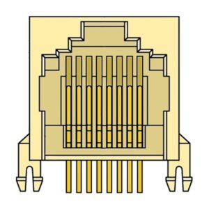 MR-961203 (8P8C) RJ45 Mini Low Profile, Side Entry, Modular Jack