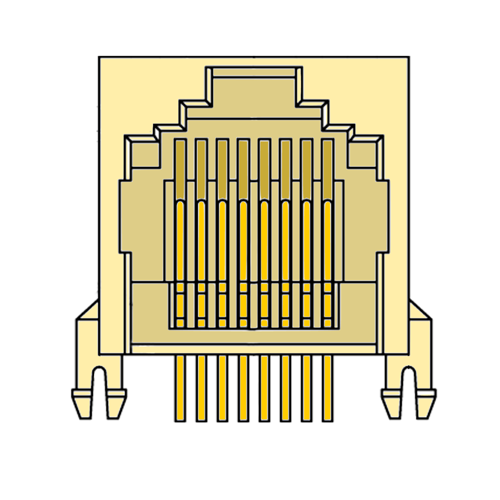 MR-961203 (8P8C) RJ45 Mini Low Profile, Side Entry, Modular Jack