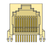 MR-961204 (10P10C) Mini Low Profile, Side Entry, Modular Jack