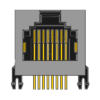 MR-961210 (8P8C) Shielded, Low Profile, Side Entry