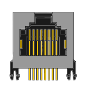 MR-961210 (8P8C) Shielded, Low Profile, Side Entry