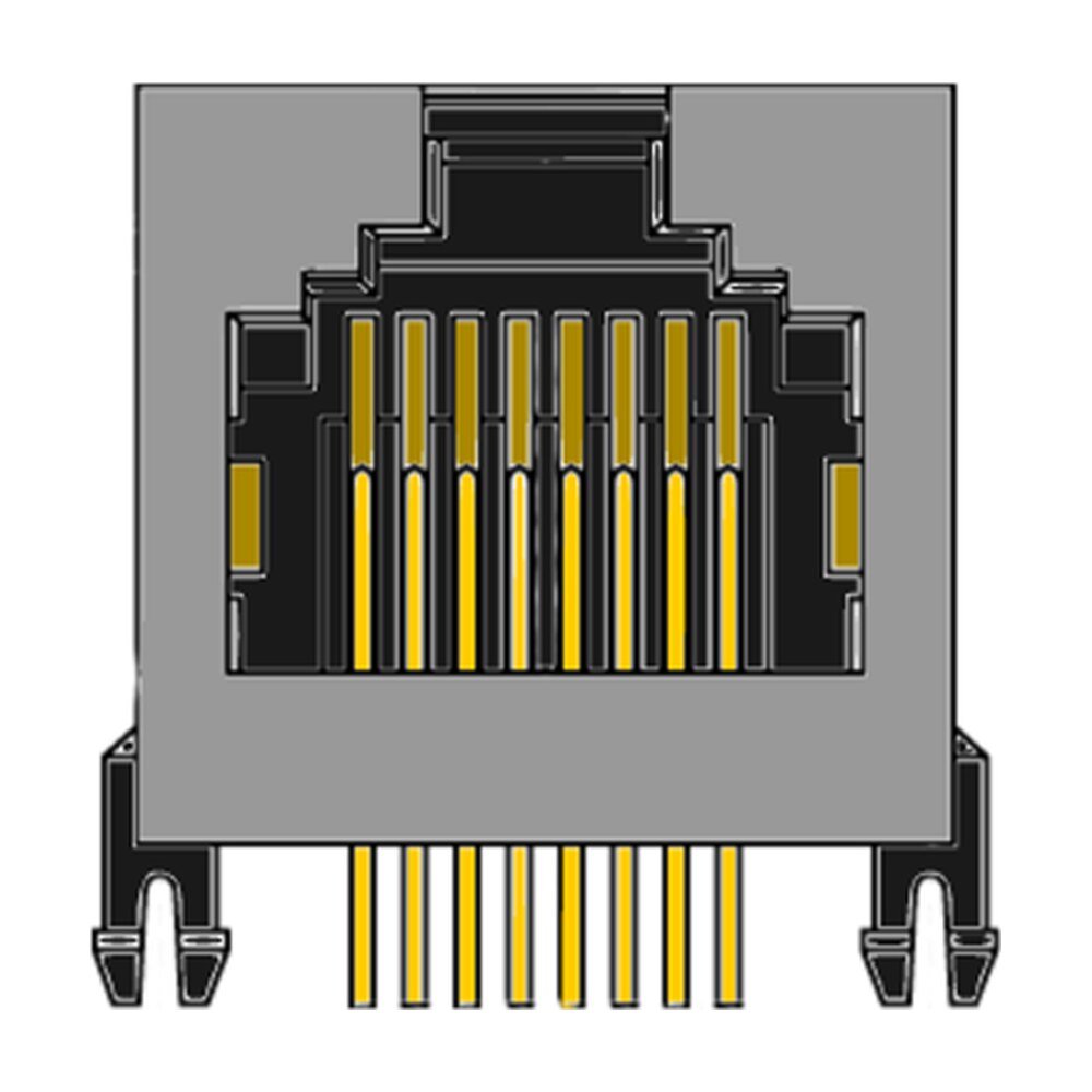 MR-961210 (8P8C) Shielded, Low Profile, Side Entry