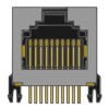 MR-961212 (10P10C) Mini, Low Profile, Modular Jack, Shielded, Side Entry
