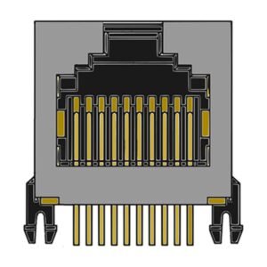 MR-961212 (10P10C) Mini, Low Profile, Modular Jack, Shielded, Side Entry