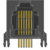 MR-961702 (8P6C) Mini Low profile, Side Entry, Modular PCB Jack