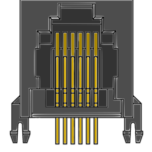 MR-961702 (8P6C) Mini Low profile, Side Entry, Modular PCB Jack