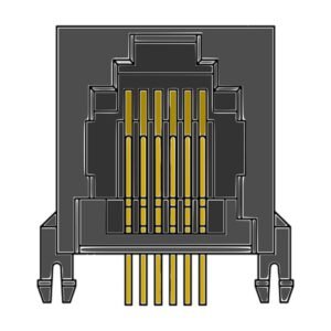 MR-961702 (8P6C) Mini Low profile, Side Entry, Modular PCB Jack