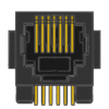 MR-961901 (6P6C) 6 Position, Flanged, DIP, Side Entry PCB Modular Jack