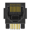 MR-961902 (8P8C) RJ45, Flanged, DIP, Side Entry PCB Modular Jack