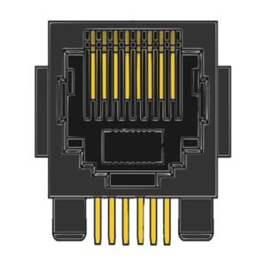 MR-961902 (8P8C) RJ45, Flanged, DIP, Side Entry PCB Modular Jack