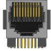 MR-961904 (10P10C) 10 Position, DIP, Low Profile, With Shielding, Side Entry Modular Jack