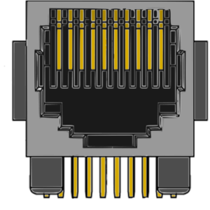 MR-961904 (10P10C) 10 Position, DIP, Low Profile, With Shielding, Side Entry Modular Jack