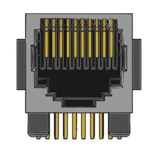 MR-961904 (10P10C) 10 Position, DIP, Low Profile, With Shielding, Side Entry Modular Jack