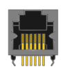 MR-962108 (6P6C) Shielded, RJ11, Modular Jack, DIP