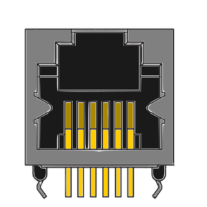 MR-962108 (6P6C) Shielded, RJ11, Modular Jack, DIP