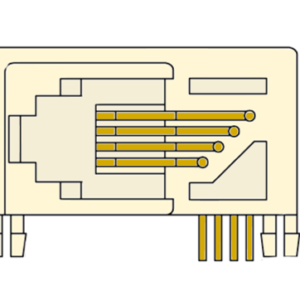 MR-962401(4P4C) Side Entry, DIP, Non Shielded, Modular Jack