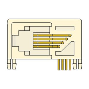 MR-962401(4P4C) Side Entry, DIP, Non Shielded, Modular Jack